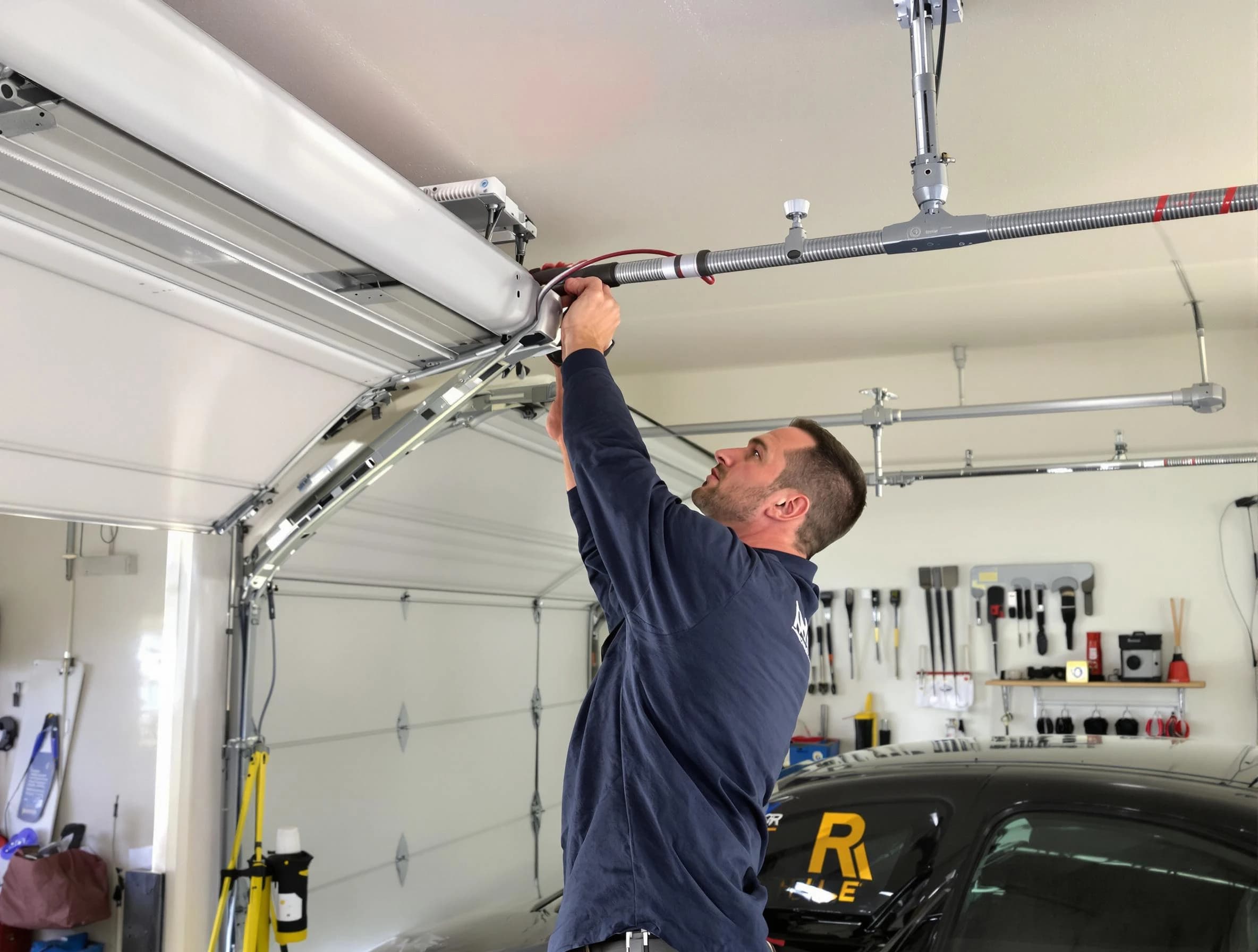 Brook Highland Garage Door Repair technician performing garage door cable repair in Brook Highland