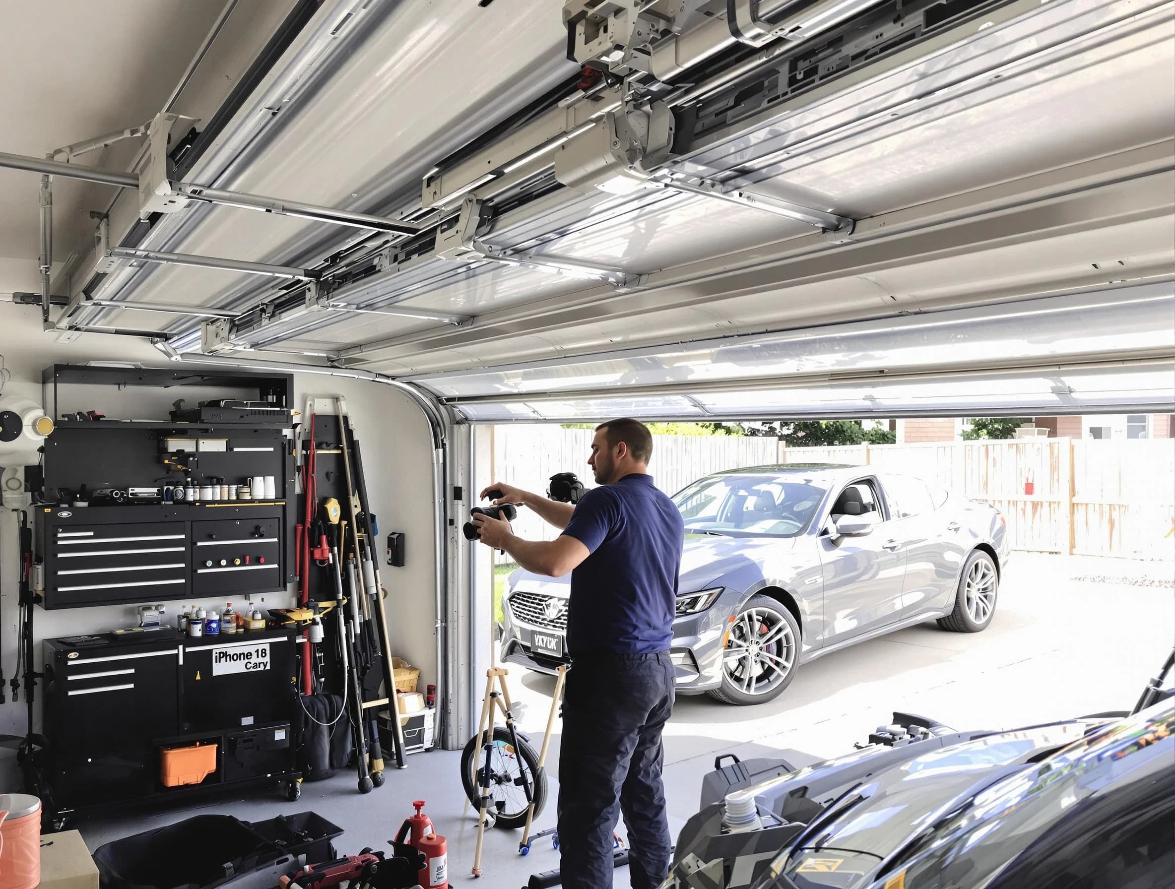 Brook Highland Garage Door Repair technician fixing noisy garage door in Brook Highland