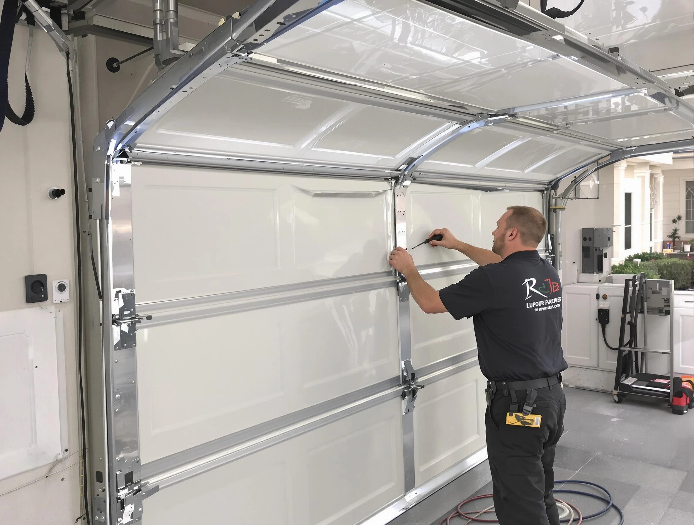 Brook Highland Garage Door Repair professional performing panel repair in Brook Highland