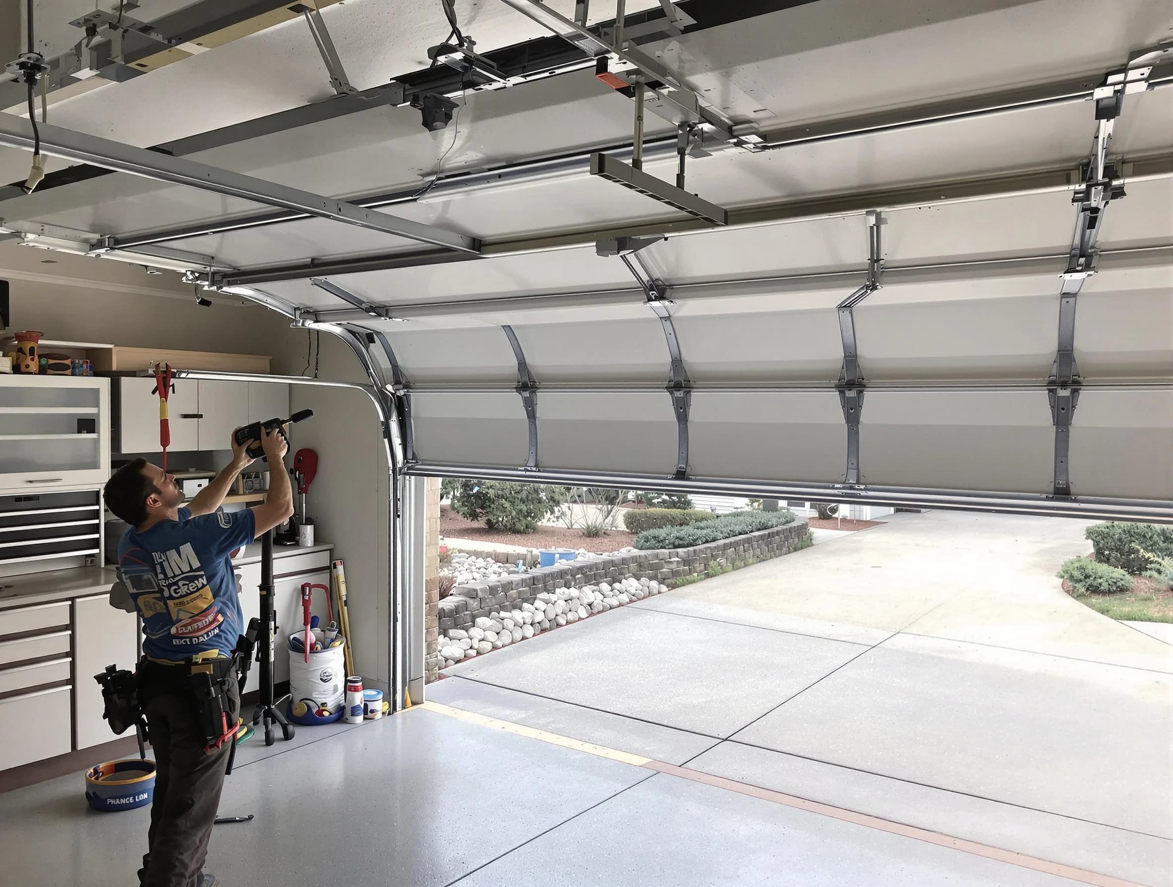 Garage door track repair service by Brook Highland Garage Door Repair in Brook Highland