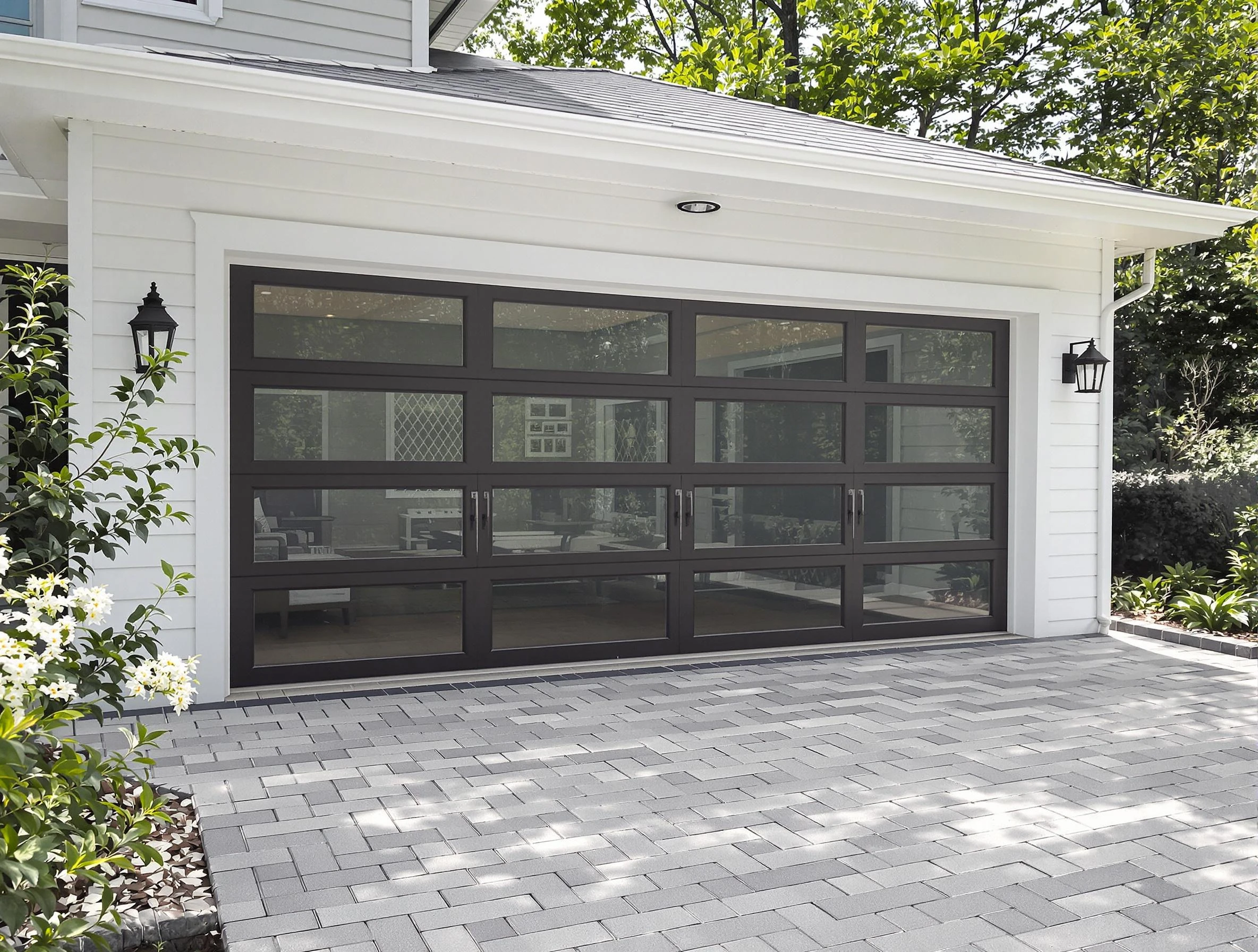 Brook Highland Garage Door Repair design specialist presenting custom garage door options to Brook Highland homeowner