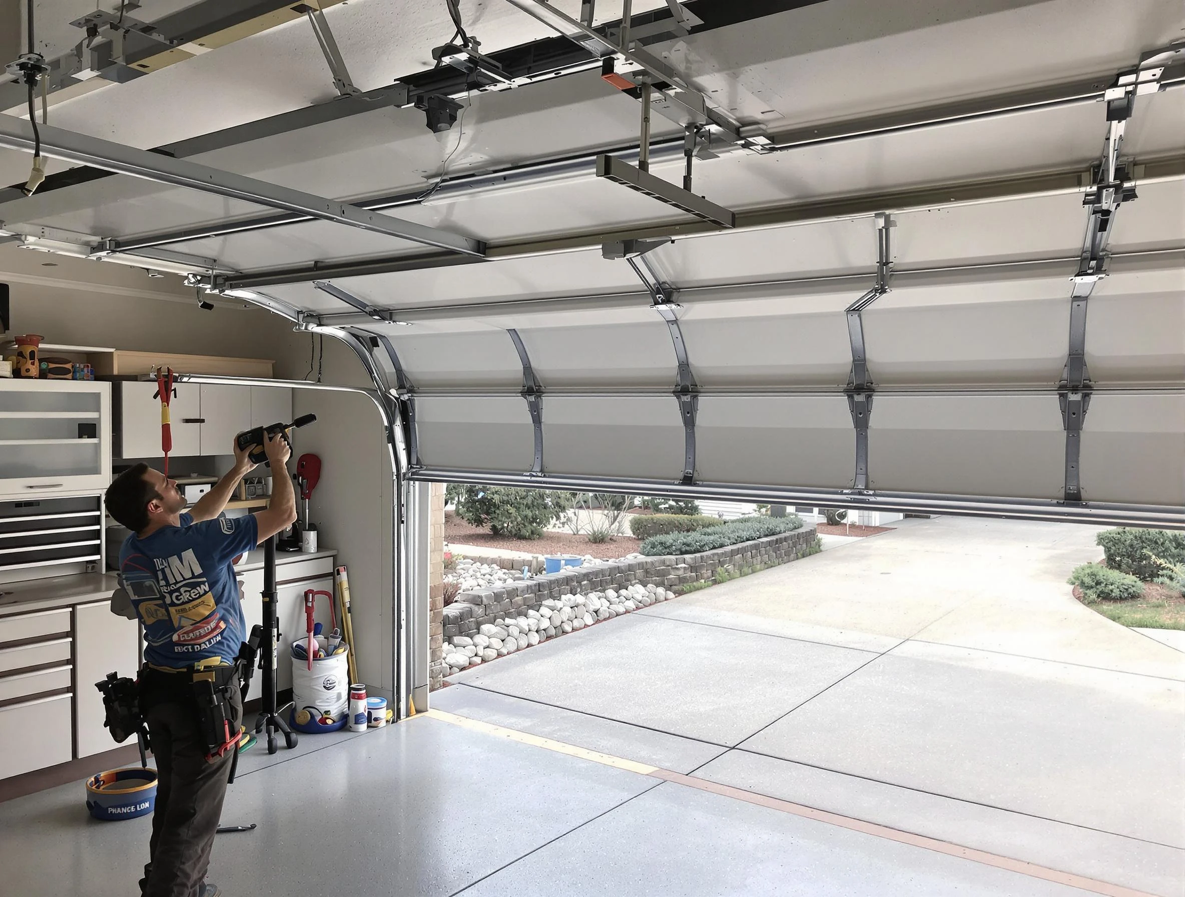 Garage door track repair service by Brook Highland Garage Door Repair in Brook Highland